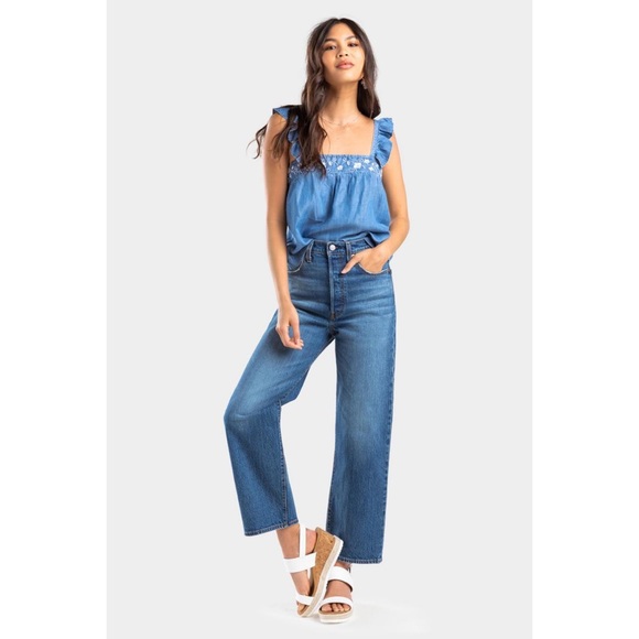 LEVI'S RIBCAGE STRAIGHT ANKLE JEANS - Picture 7 of 11